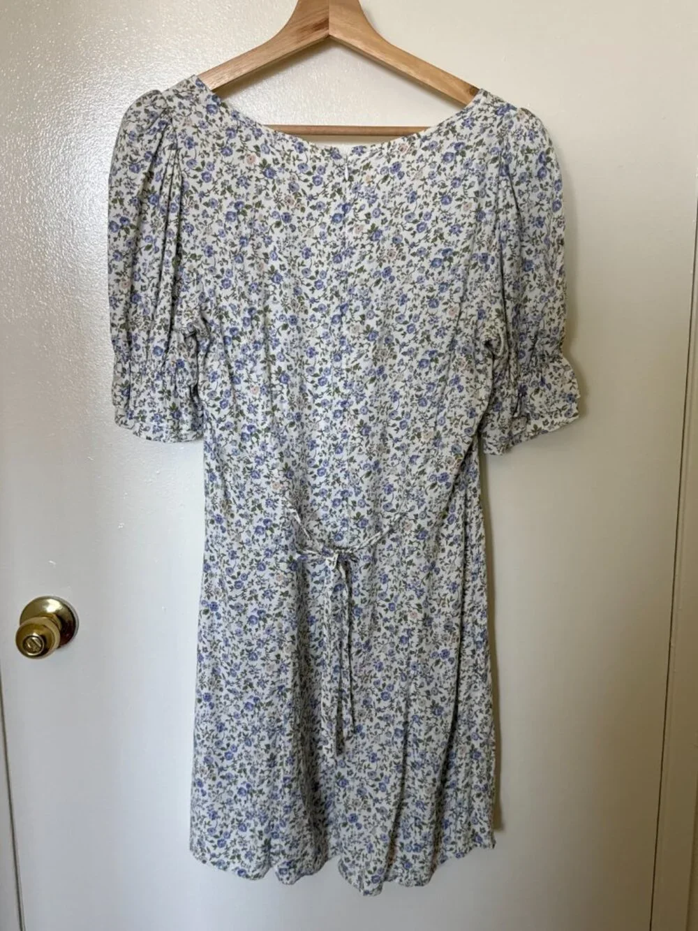 Reformation Charlton Blue White Floral Mini Dress US 10 - Picture 6 of 6
